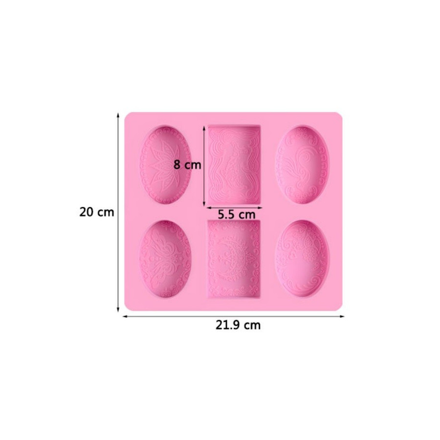 .Silikoninė muilo forma 6 vnt (Nr.9)