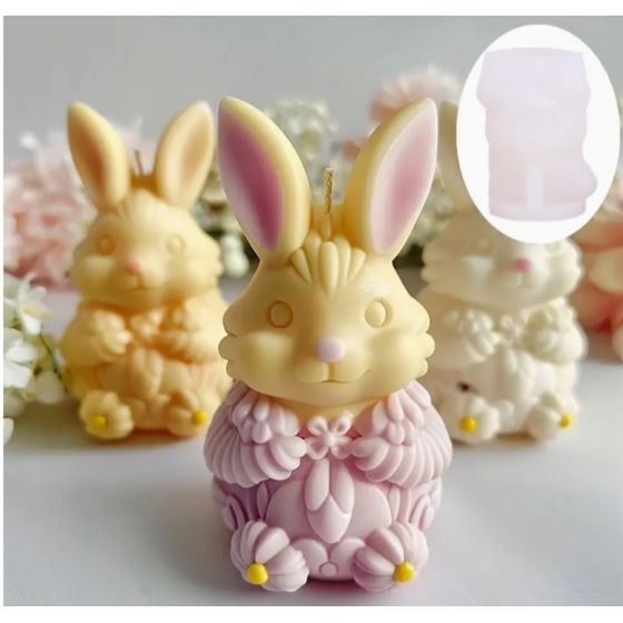 Silikoninė  žvakės forma Zuikis 2548