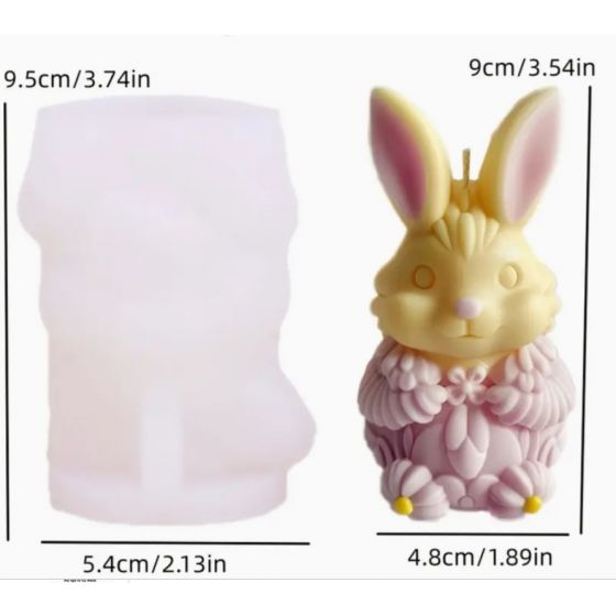 Silikoninė  žvakės forma Zuikis 2548