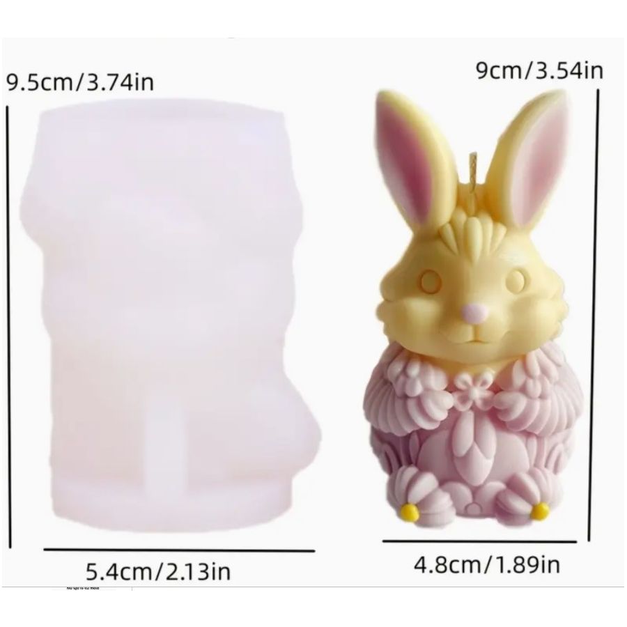 Silikoninė  žvakės forma Zuikis 2548