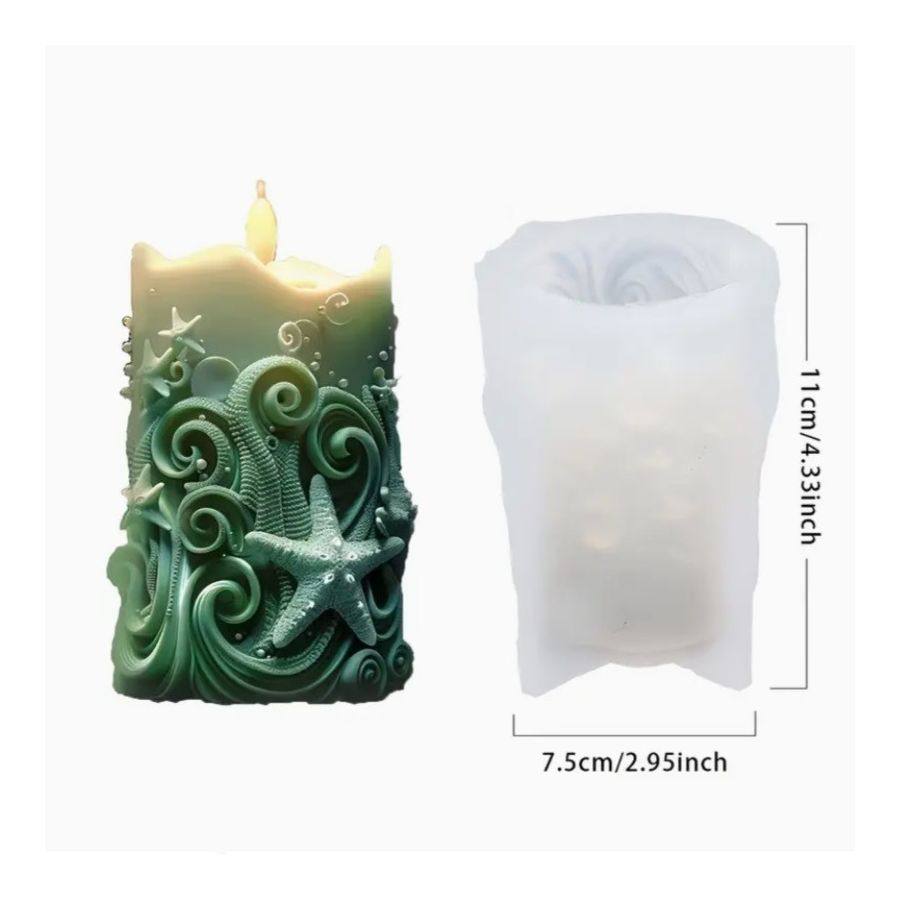 Silikoninė  žvakės forma - Vandenynas 2565