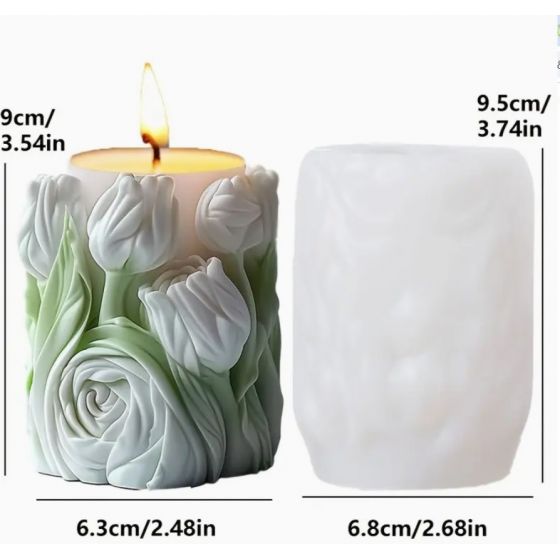 Silikoninė  žvakės forma Gėlė 2582-2