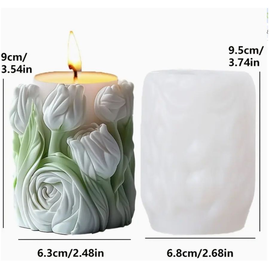 Silikoninė  žvakės forma Gėlė 2582-2
