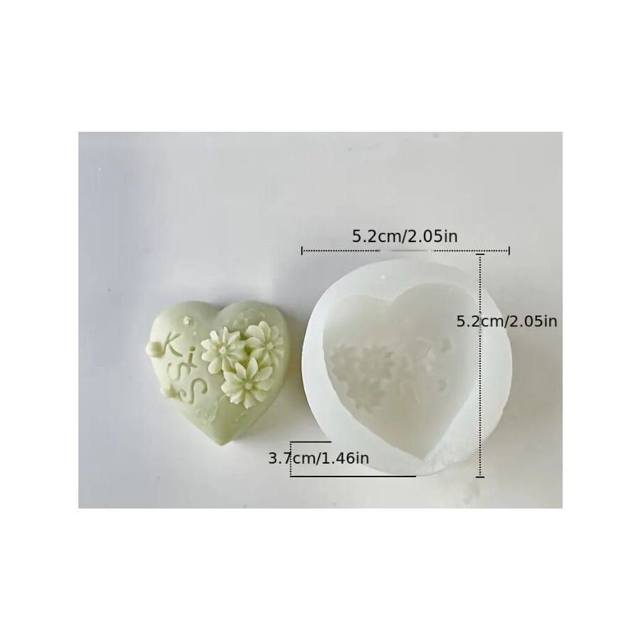 Silikoninė  muilo forma Širdelė 2637