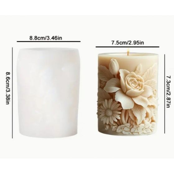 Silikoninė  žvakių forma GĖLĖ 2671