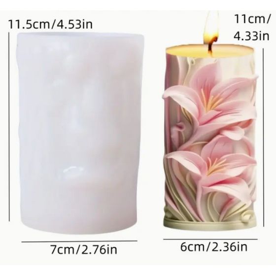 Silikoninė  žvakių forma LILIJA 2672