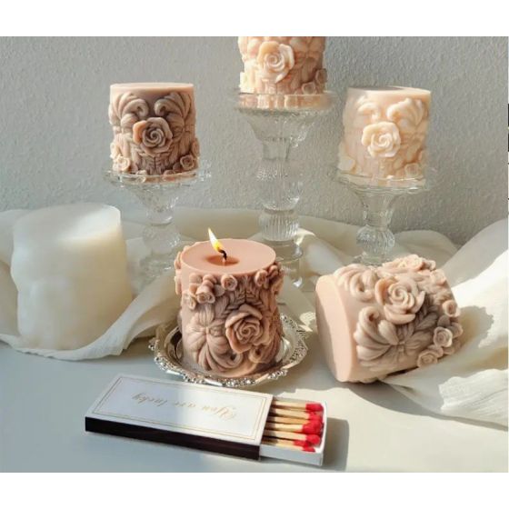 Silikoninė  žvakių forma GĖLĖ ROŽĖ 2661