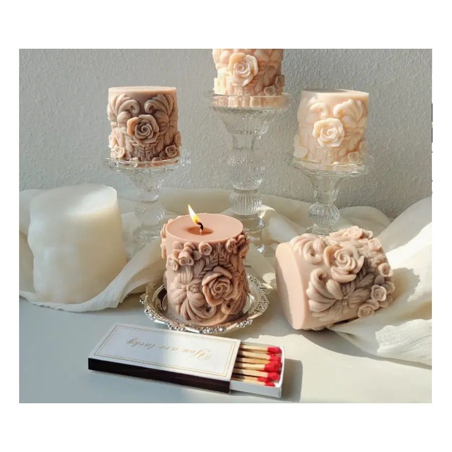 Silikoninė  žvakių forma GĖLĖ ROŽĖ 2661