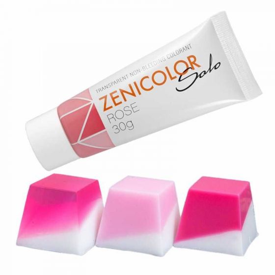 Skaidrūs (NEMIGRUOJANTYS) muilo bazės dažai ZENI COLOR SOLO Rose 30g