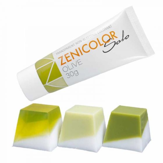 Skaidrūs (NEMIGRUOJANTYS) muilo bazės dažai ZENI COLOR SOLO OLIVE 30g