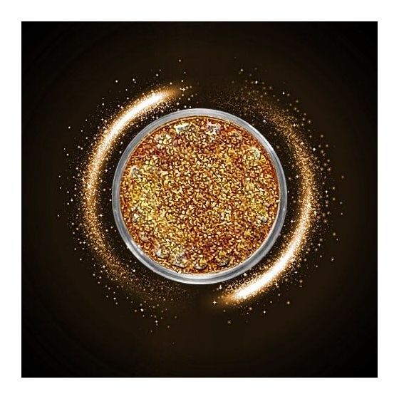 Tamsiai auksinės spalvos blizgučiai 3g