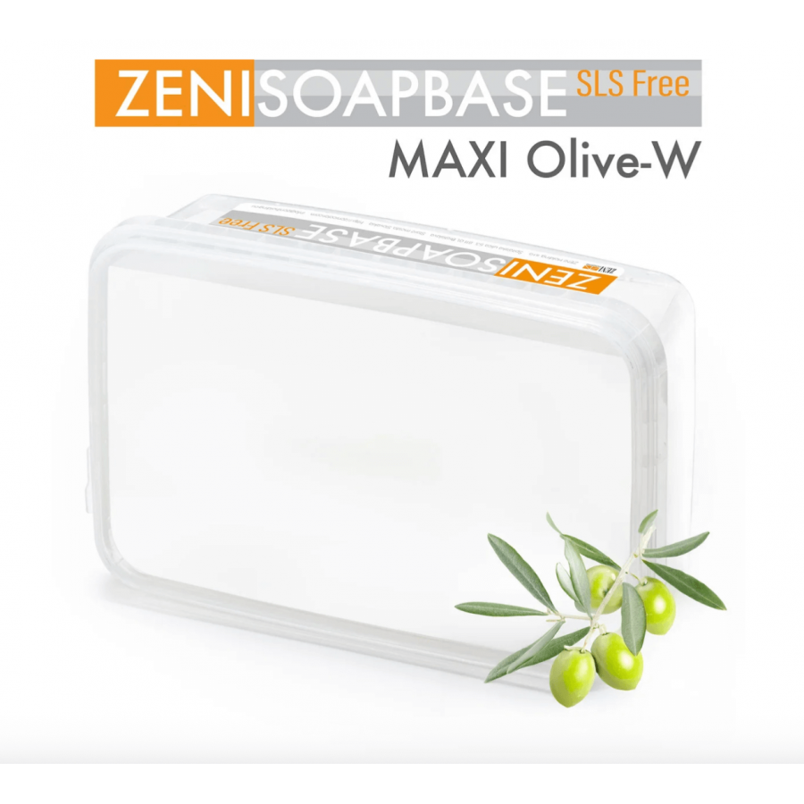 Balta muilo bazė su alyvuogių aliejumi SLS Free ZENI MAXI Olive-W muilo gamybai
