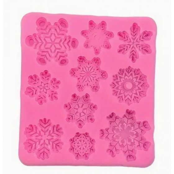 Silikoninė forma - mini snaigių rinkinys 2533