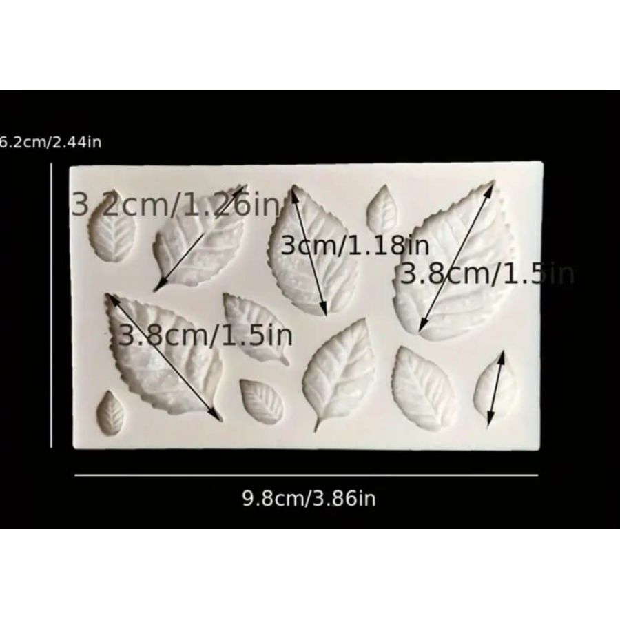 Silikoninė forma - mini lapai 2537