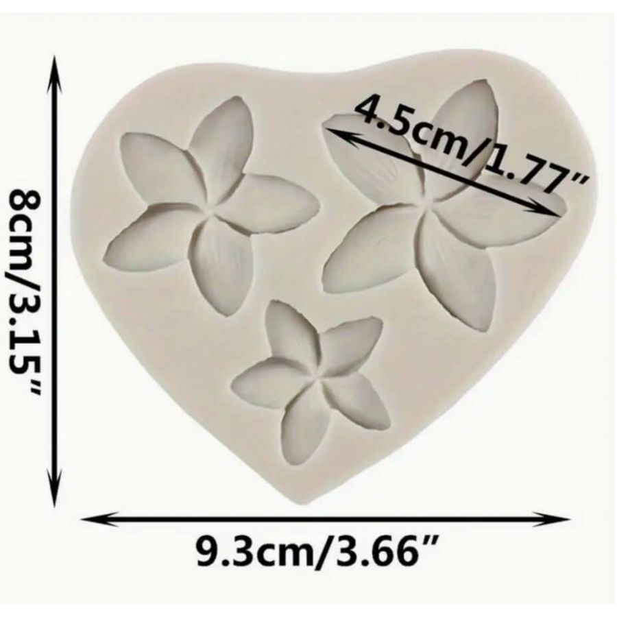 Silikoninė forma - mini Frangipani gėlyčių rinkinys 2575