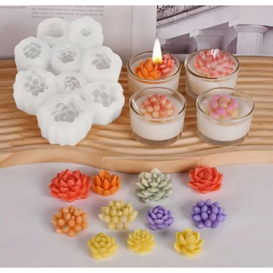 Silikoninė forma - mini kaktusiukų rinkinys 2578