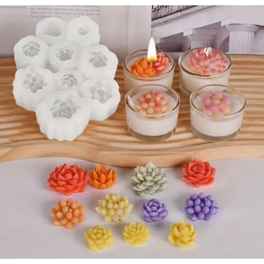Silikoninė forma - mini kaktusiukų rinkinys 2578