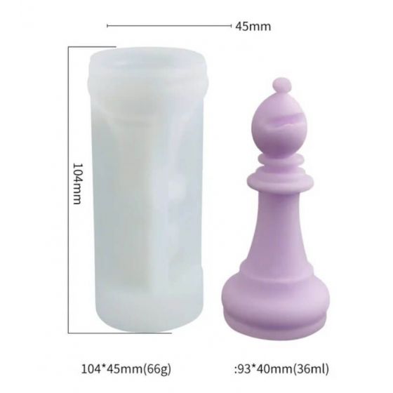 Silikoninė žvakės forma - Šahmantai rinkinys 2412