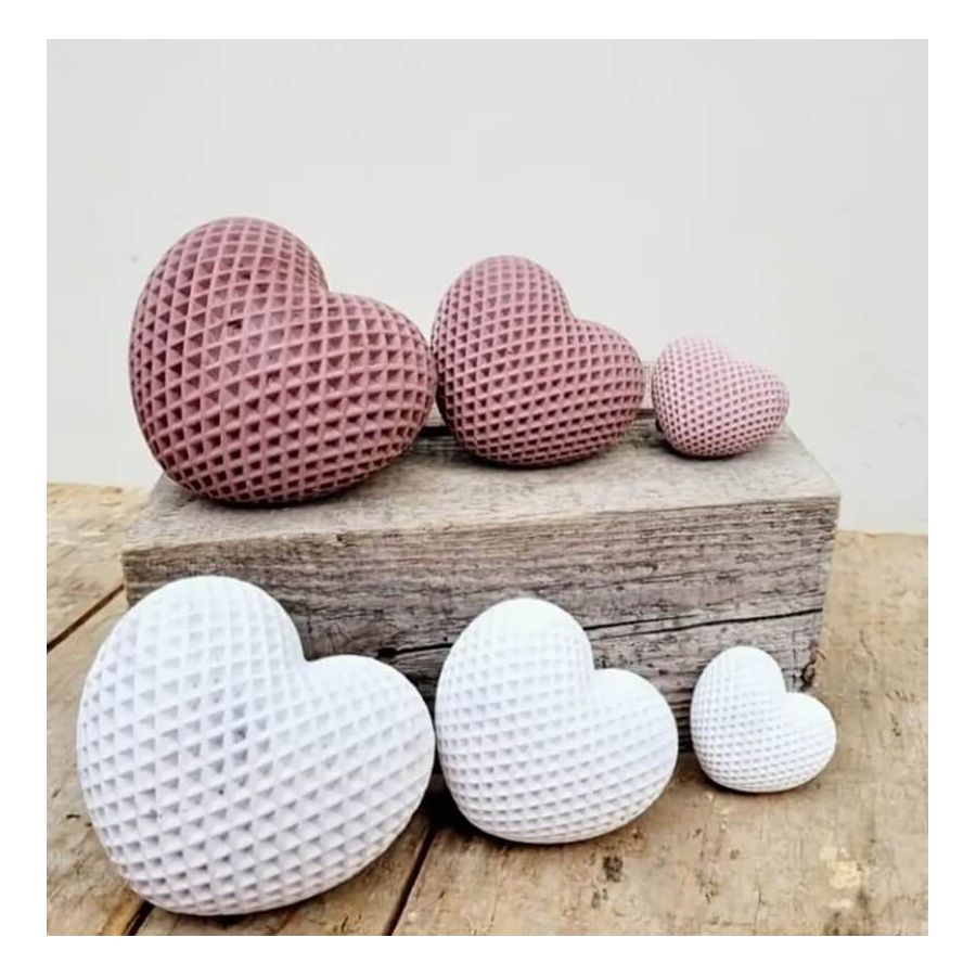 Silikoninė žvakės-muilo forma - Širdelių rinkinys 2549