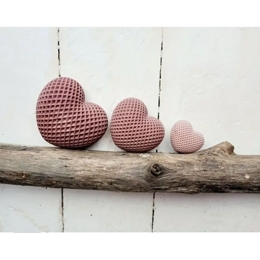 Silikoninė žvakės-muilo forma - Širdelių rinkinys 2549