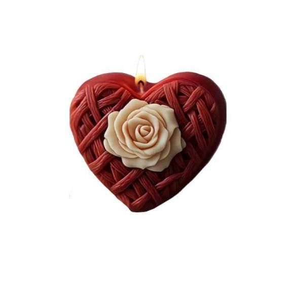 Silikoninė žvakės forma - Širdelė 2558