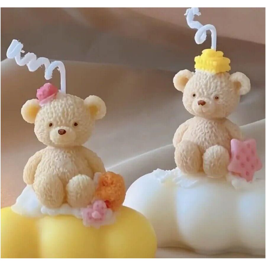 Silikoninė žvakės muilo forma - Meškutis 2624