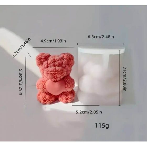Silikoninė žvakės forma - Meškutis 2625