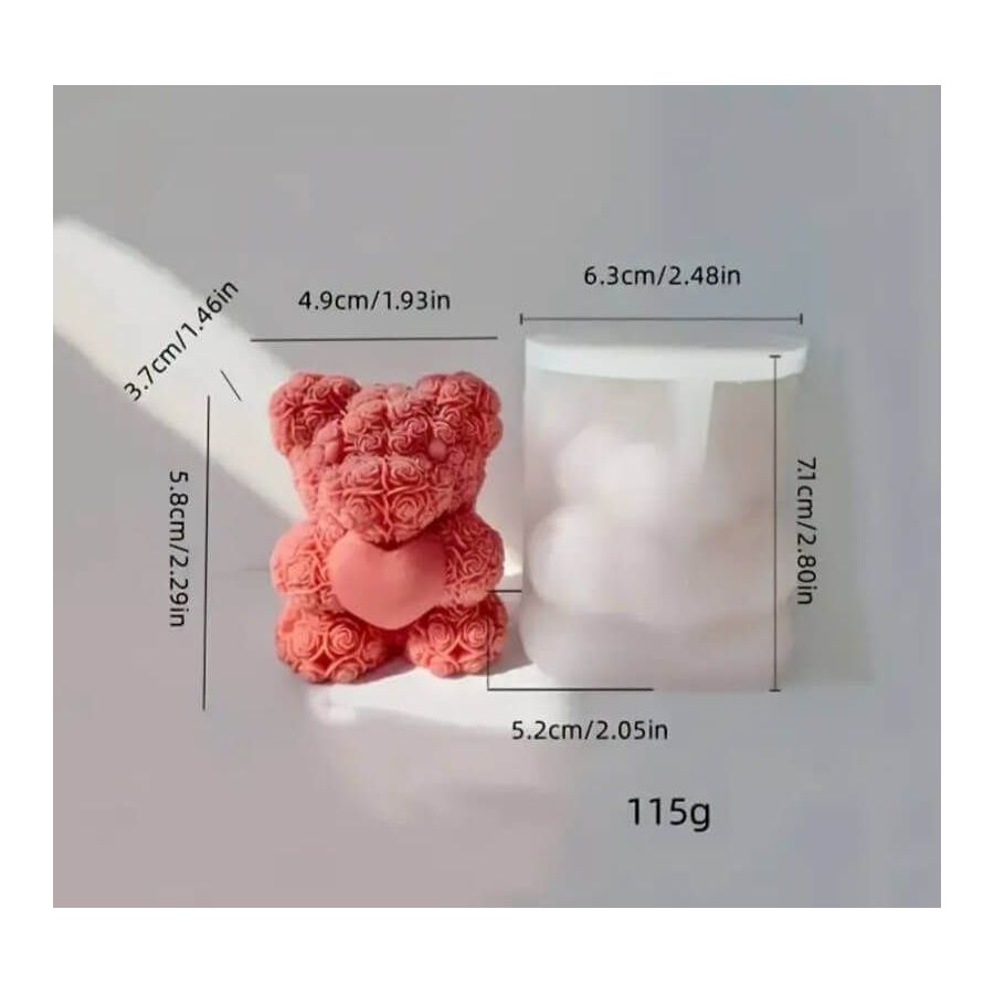 Silikoninė žvakės forma - Meškutis 2625