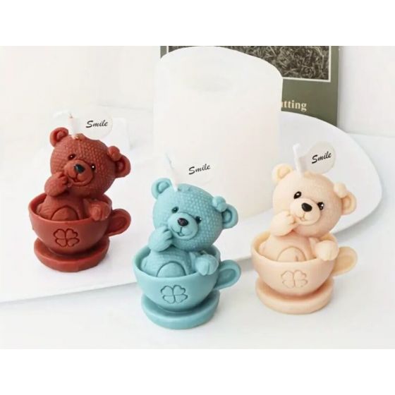 Silikoninė žvakės muilo forma - Meškutis 2630