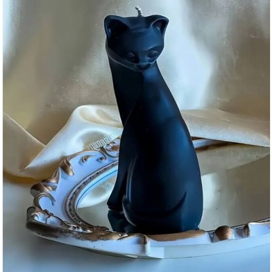 Silikoninė žvakės muilo forma - Katytė 2669