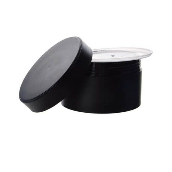 200 ml juodas plastiko indelis