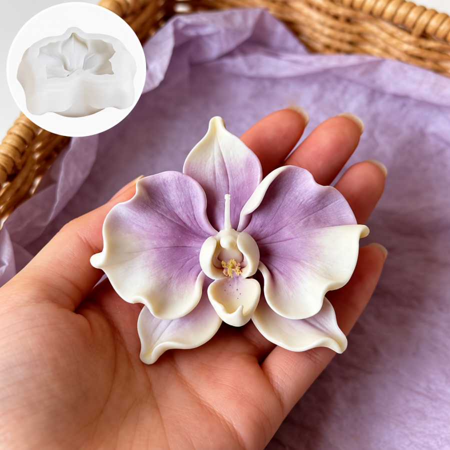 Silikoninė  muilo forma GĖLĖ- ORCHIDĖJA 2728
