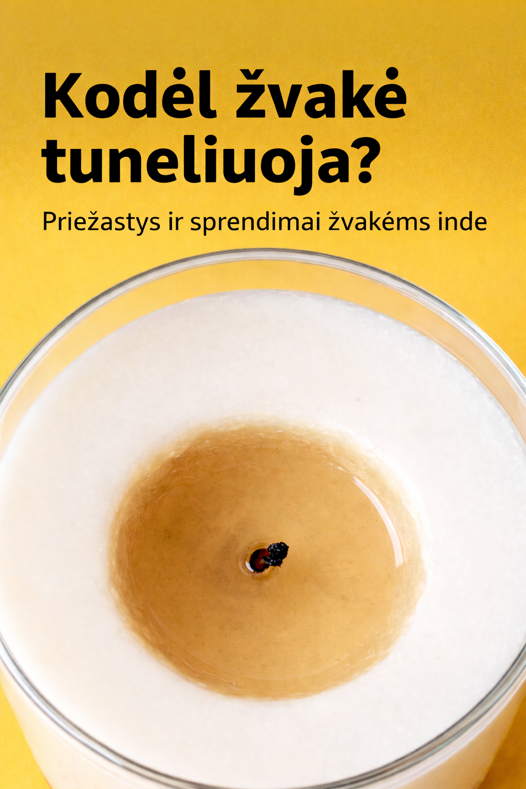 Kodėl žvakė tuneliuoja? Priežastys ir sprendimai žvakėms inde