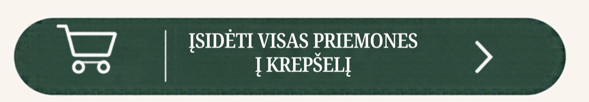Įsidėti visas priemones į krepšelį